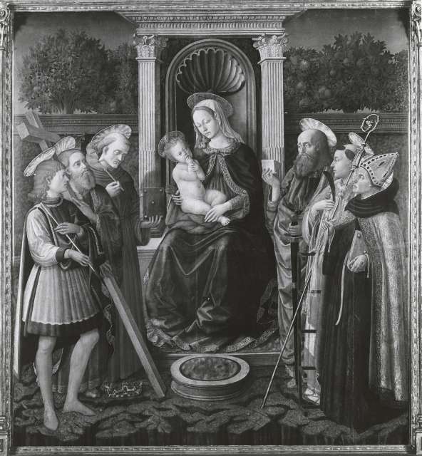 Museum of Fine Arts, Boston — Altarpiece. Virgin and Child with Saints. Machiavelli, Zanobi — insieme